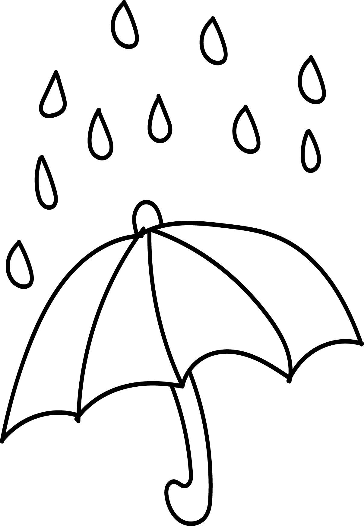 Umbrella Coloring Page Free download on ClipArtMag