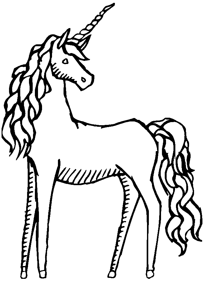 Unicorn Black And White Free download on ClipArtMag