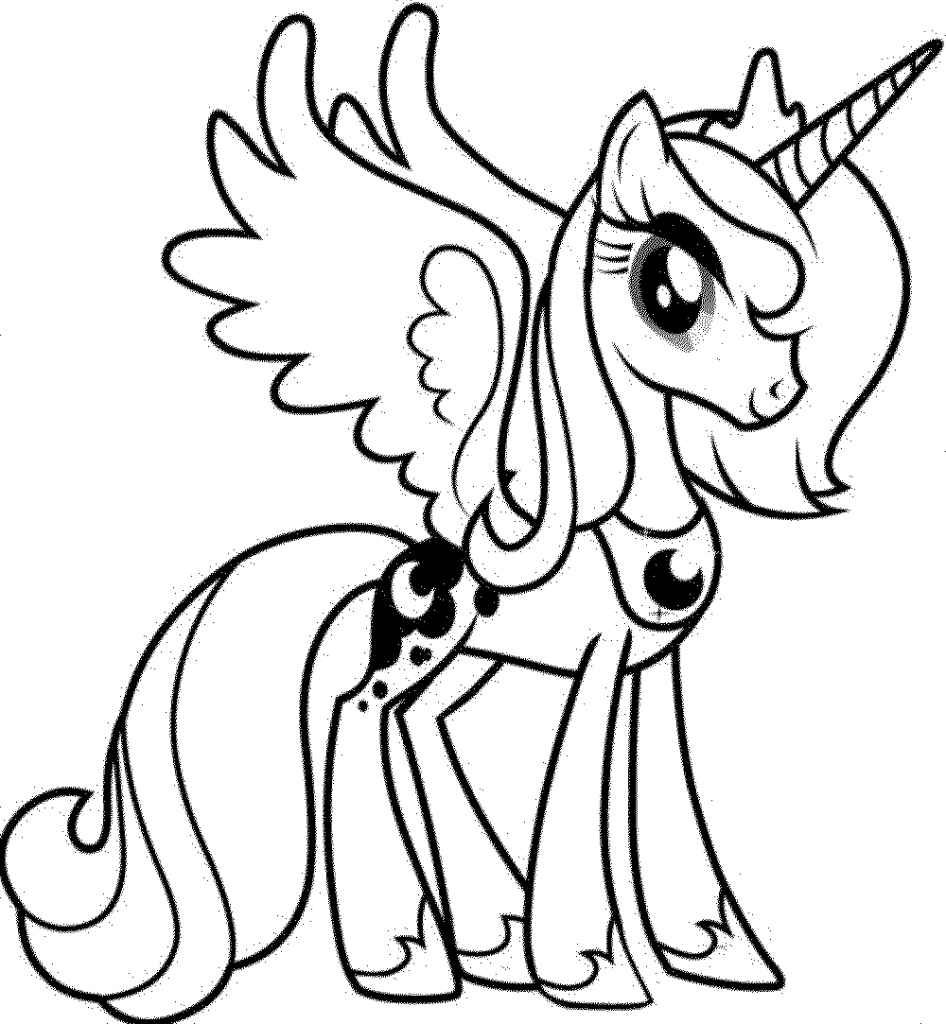Unicorn Coloring Pages Free download on ClipArtMag