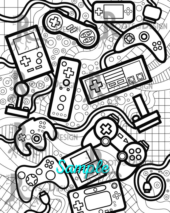 Video Game Coloring Pages   Free download on ClipArtMag