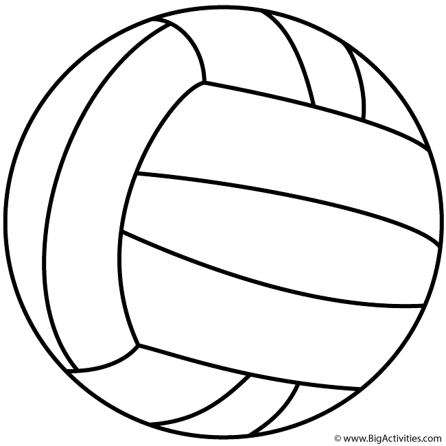Volleyball Coloring Pages Free download on ClipArtMag