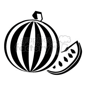 Watermelon Clipart Black And White | Free download on ClipArtMag