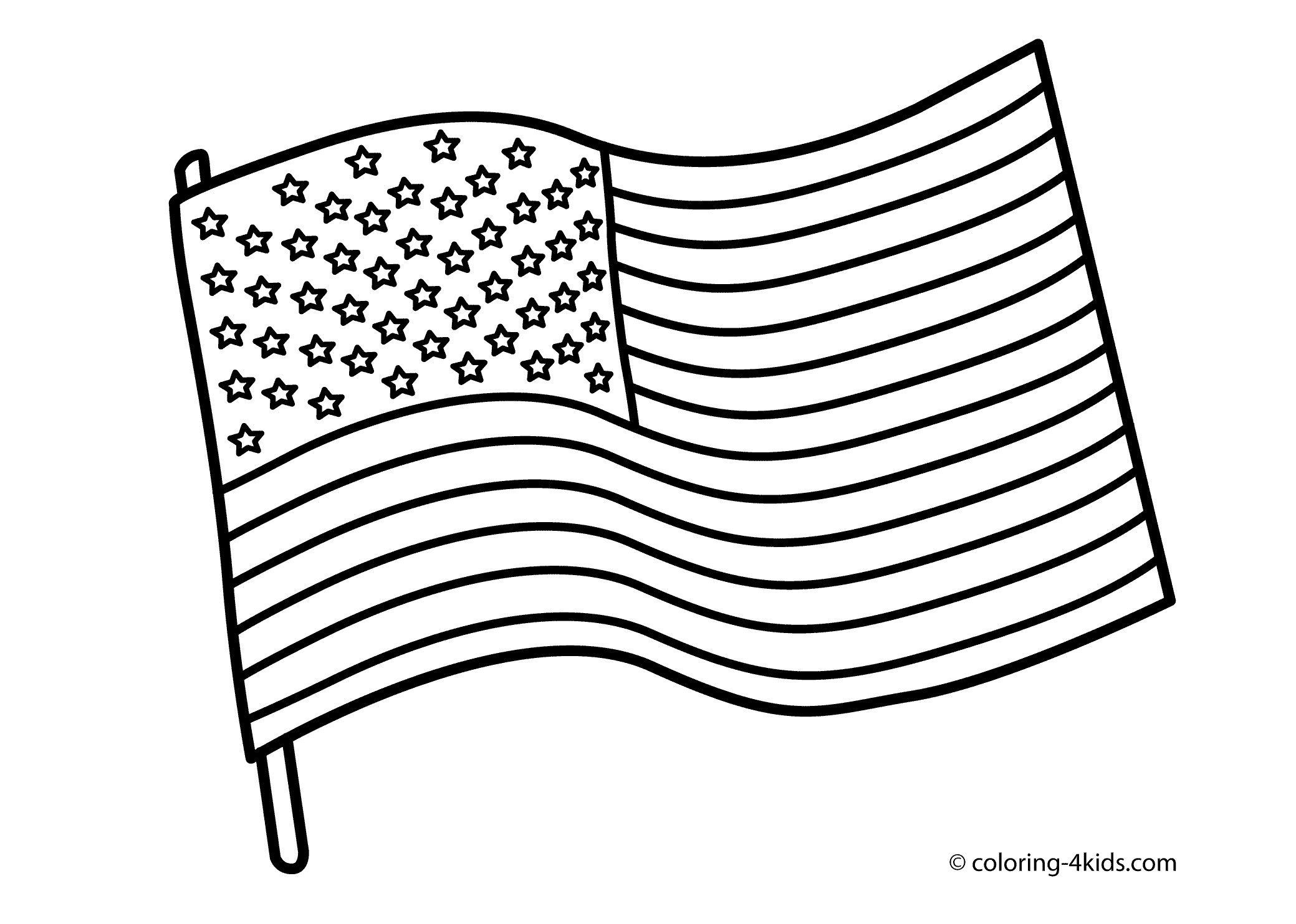 American Flag Easy To Draw