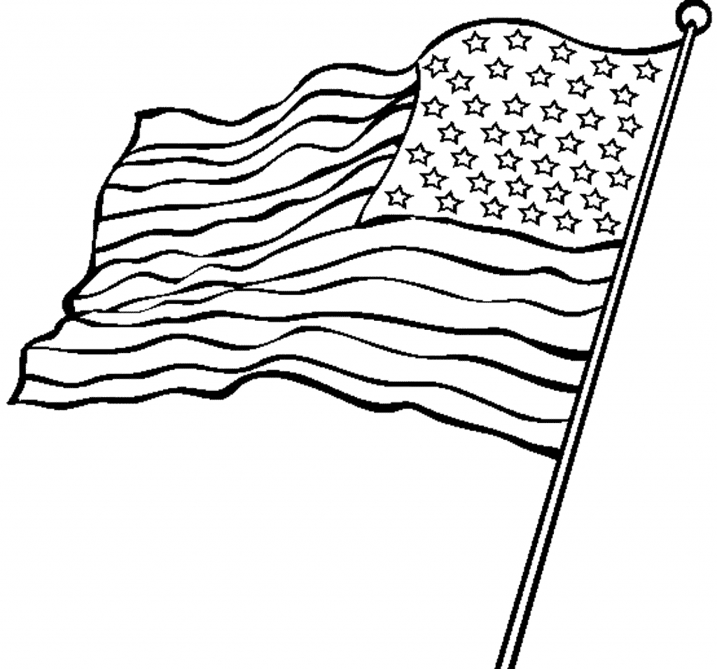 Waving American Flag Drawing | Free download on ClipArtMag