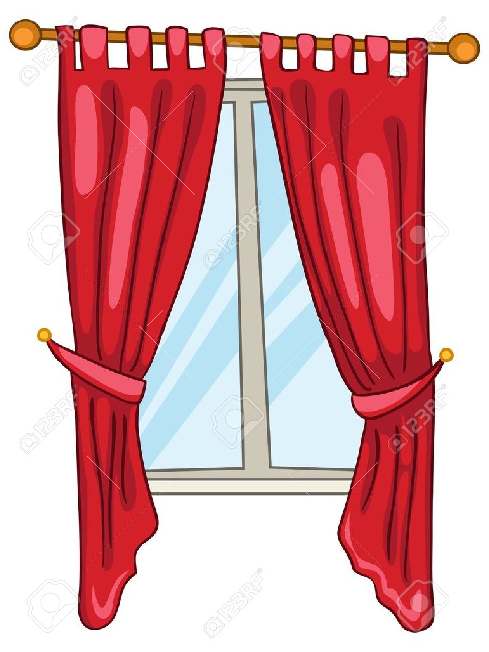 Window With Curtains Clipart Free download on ClipArtMag