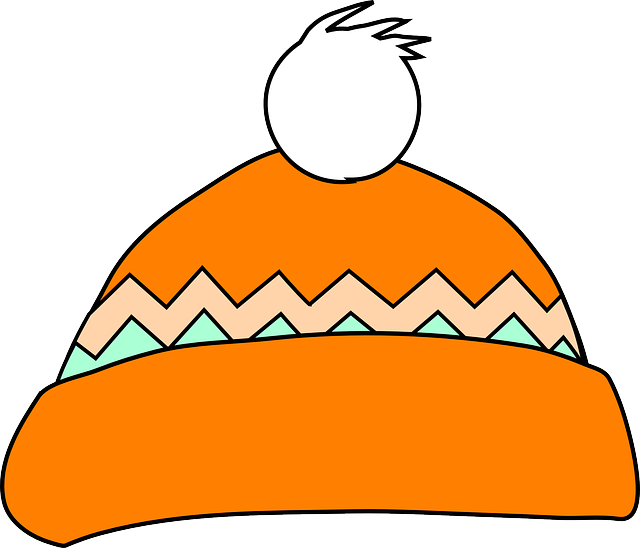 640x548 orange clipart winter hat