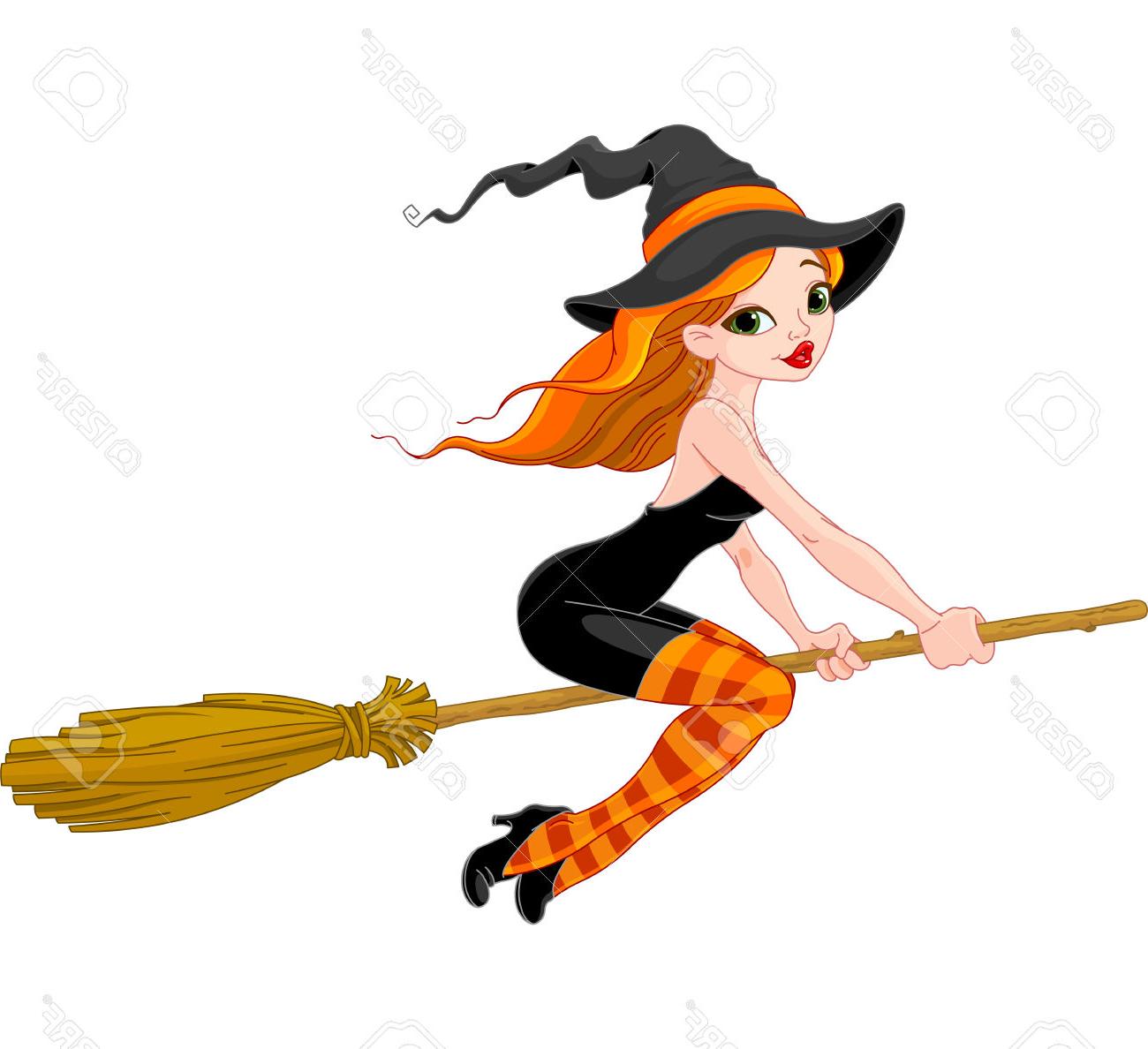 Witch On Broom Clipart | Free download on ClipArtMag