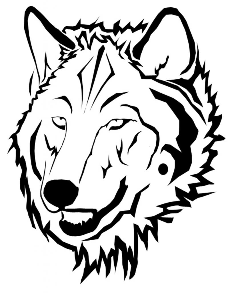 Wolf Head Outline Free download on ClipArtMag