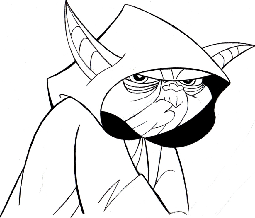Yoda Clipart Black And White | Free download on ClipArtMag