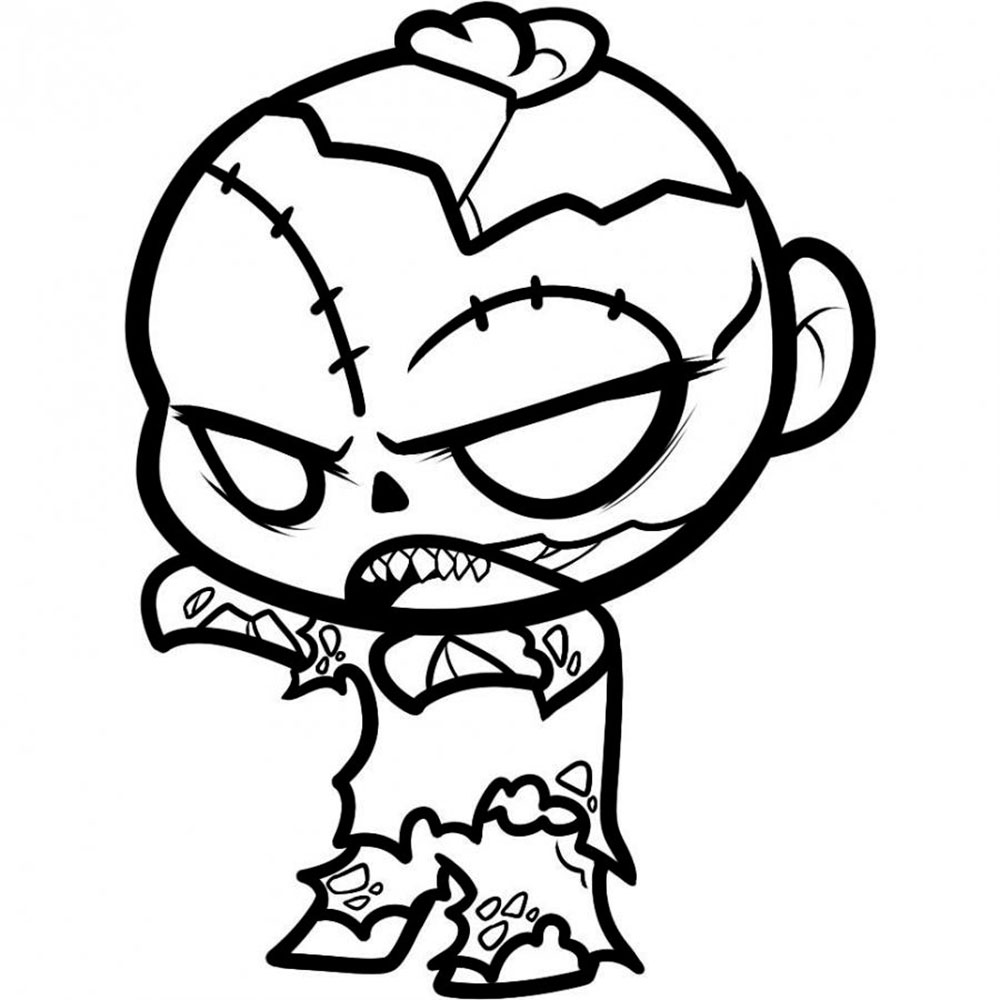 Zombie Coloring Pages | Free download on ClipArtMag