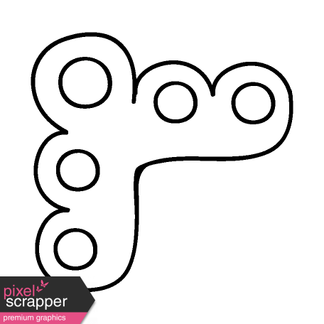 456x456 Corner Doodle Template Graphic