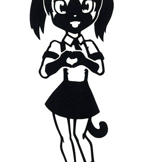 288x324 Meganegi Heart Catgirl Sticker