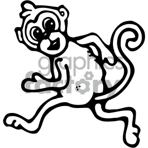 300x300 Cartoon Clipart Monkey Bw Clipart Royalty Free Clipart