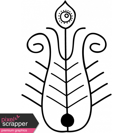 456x456 Abstract Doodle Template Graphic