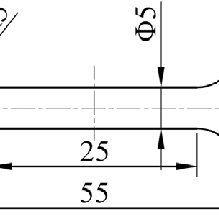 219x219 The Dimensional Drawing Of Tensile Specimen