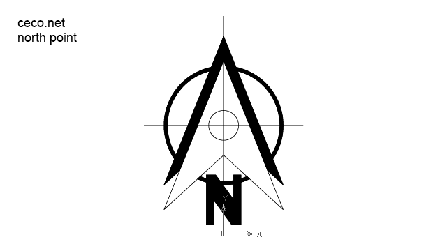 640x360 Autocad Drawing North Point Dwg Dxf