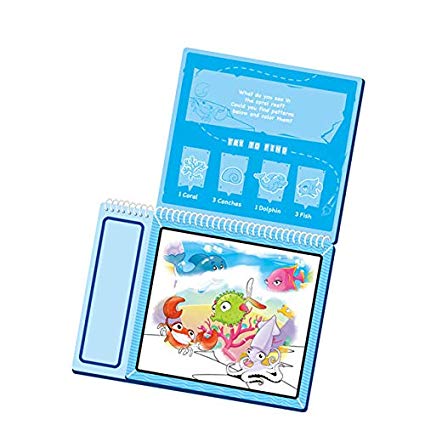 425x425 Ocean Themed Water Drawing Book With Magic Pen Water
