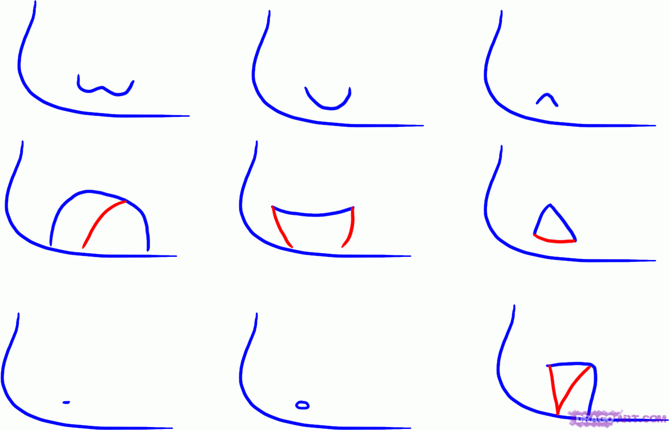 1317x847 How To Draw Chibi Mouths, Step