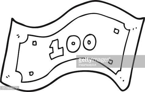 474x300 Black And White Cartoon Dollar Bill Premium Clipart