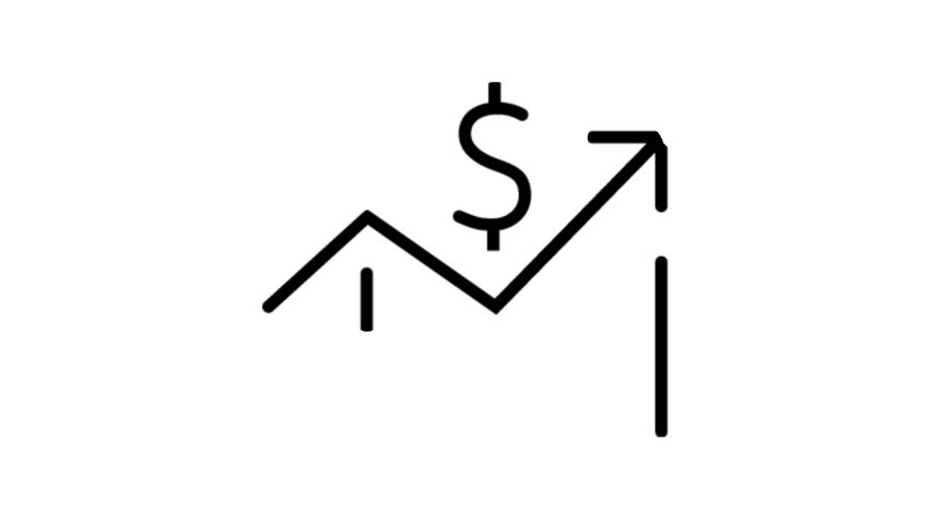 852x480 Chart Of The Dollar Growth Stock Footage Video