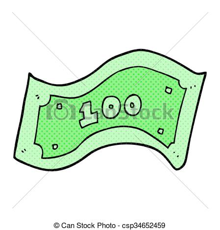 449x470 Freehand Drawn Cartoon Dollar Bill