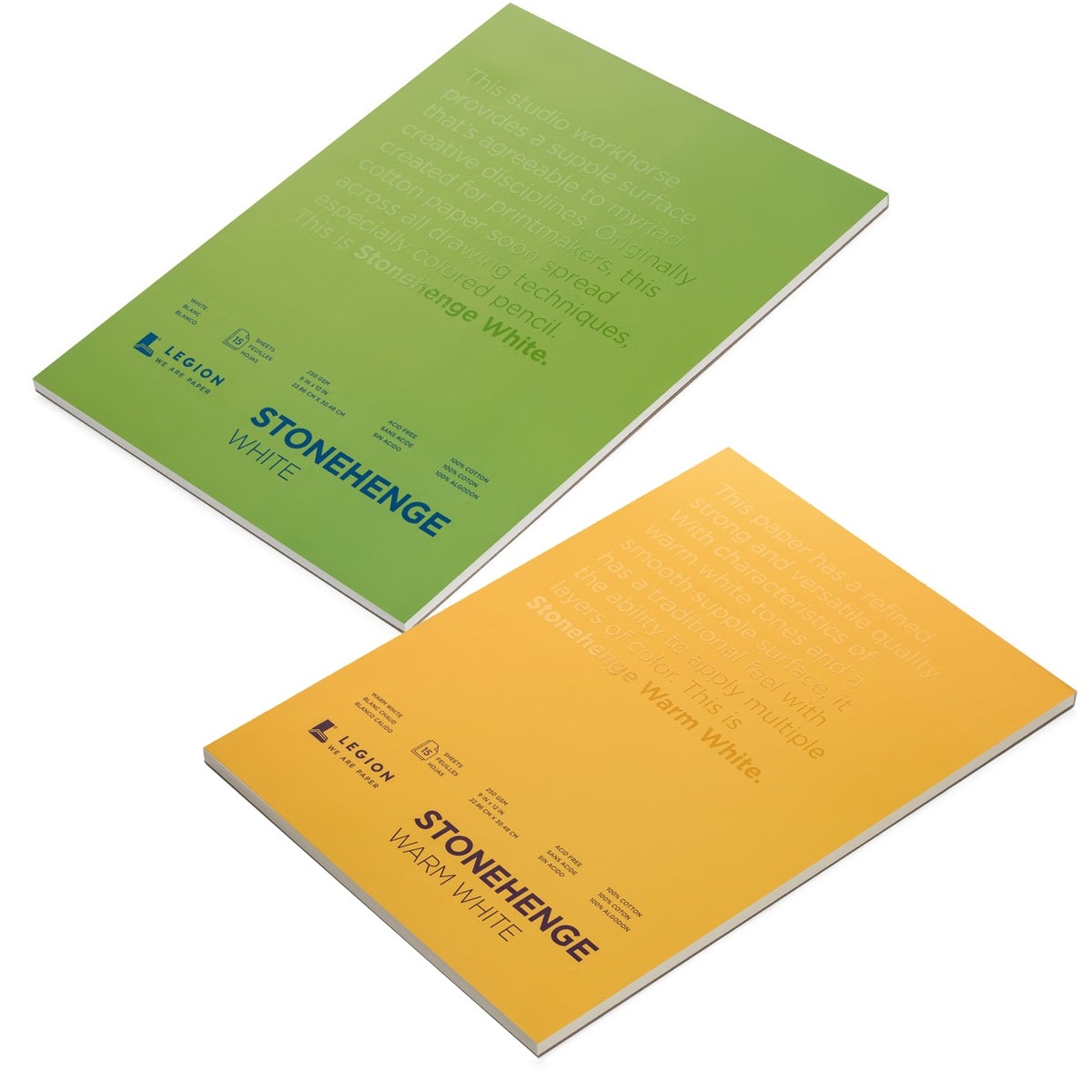 1200x1200 Stonehenge Fine Drawing Printmaking Paper Pads