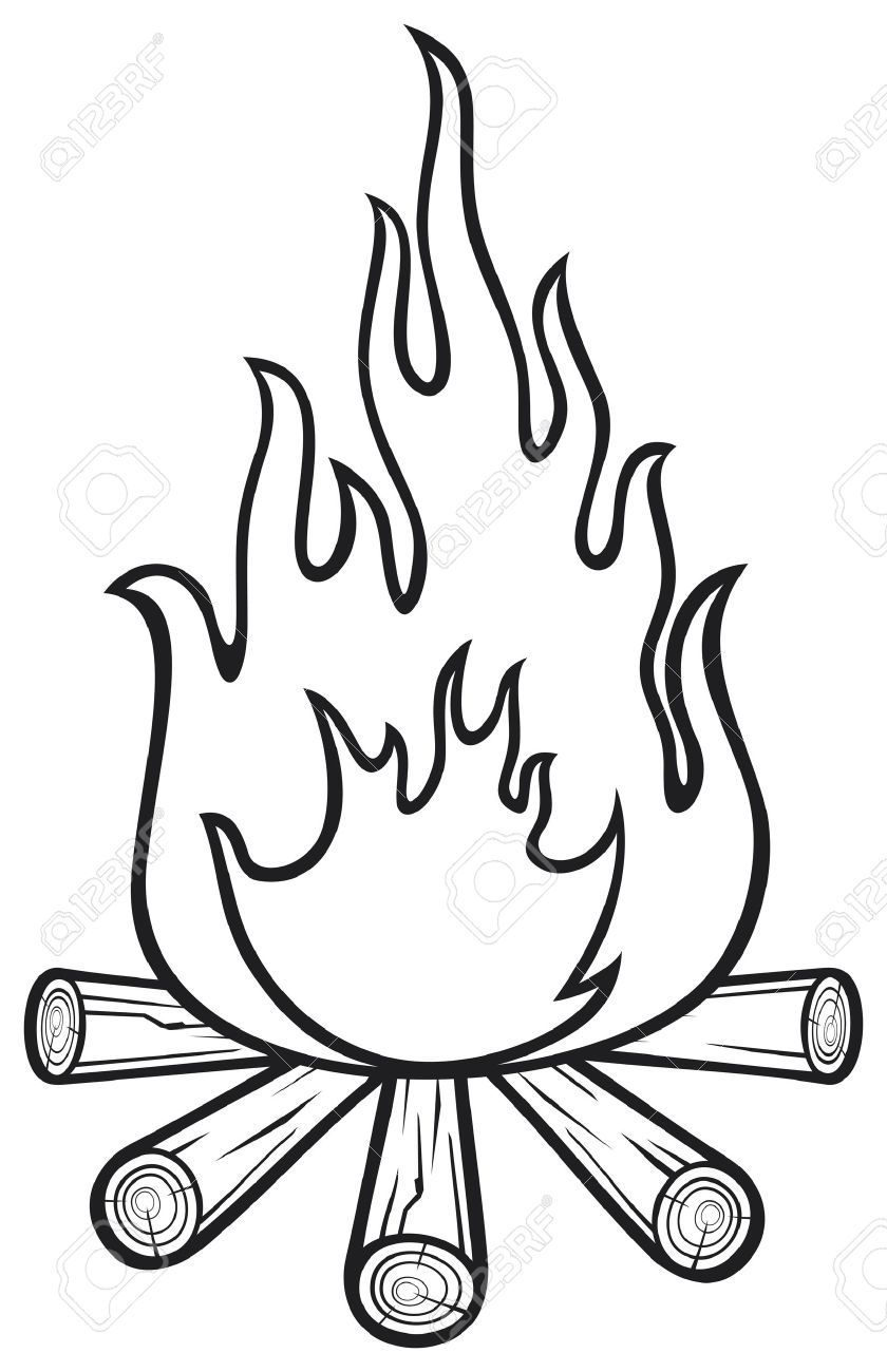 840x1300 Fire Drawing For Free Download