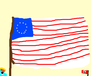 300x250 Old School Flag