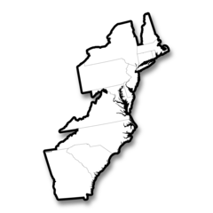 240x240 the thirteen original colonies of the usa dry erase map drymaps