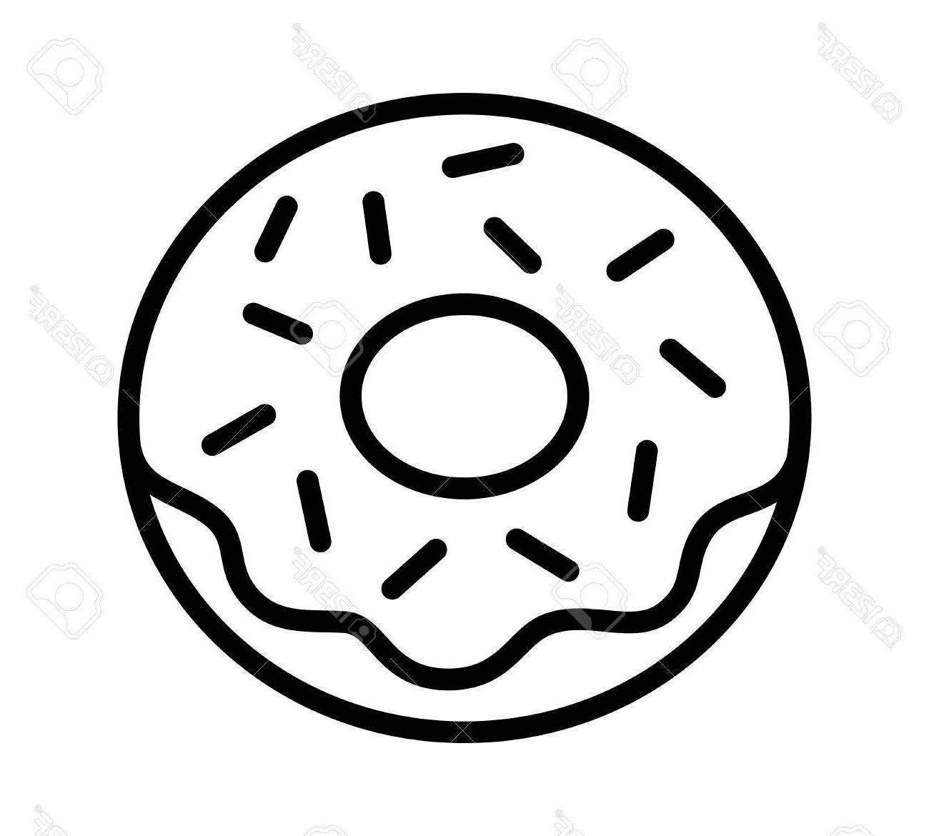 1300x1170 Donut Line Drawing Clipart Black And White