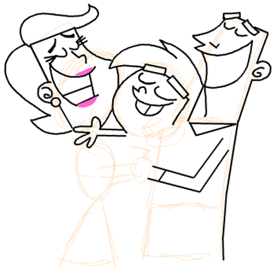 400x394 How To Draw Timmy Turner's Parents For Lesson On Drawing His Mom
