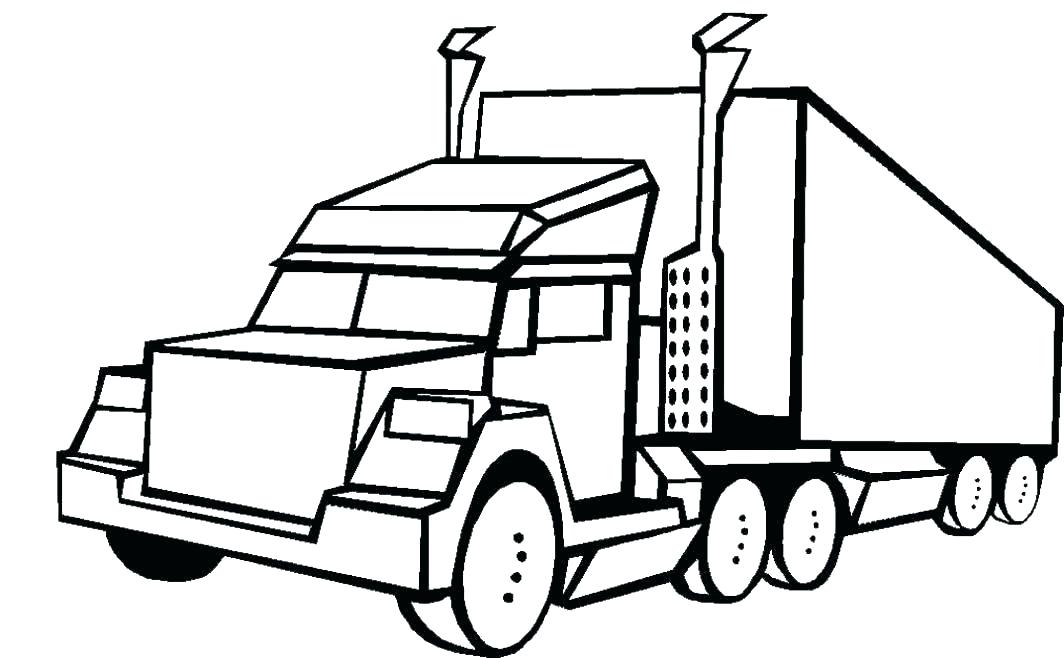 18 Wheeler Drawing 