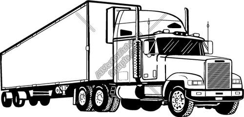 18 Wheeler Drawing | Free download on ClipArtMag