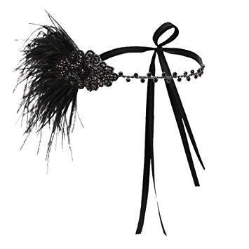 355x355 Baoblaze Women Retro Flapper Feather Headbands