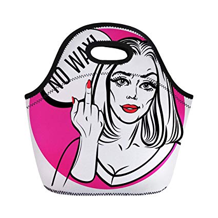 425x425 Semtomn Lunch Tote Bag Bitch Beautiful Woman Showing