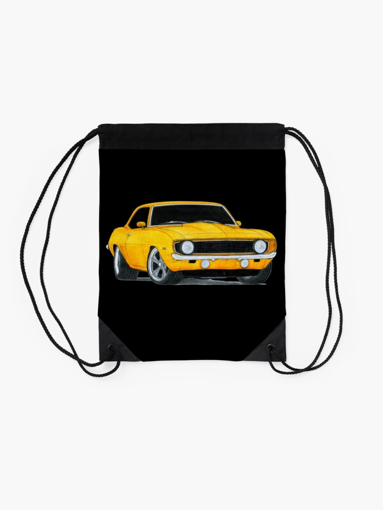 750x1000 Chevrolet Camaro Ss Drawing Drawstring Bag