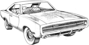 350x180 Dodge Challenger G T Coloring Page