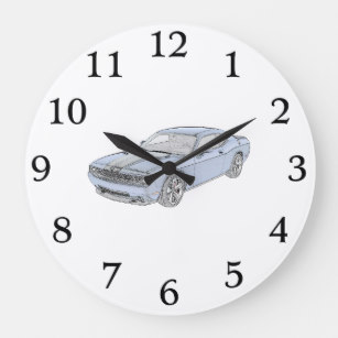 307x307 Dodge Challenger Wall Clocks Zazzle