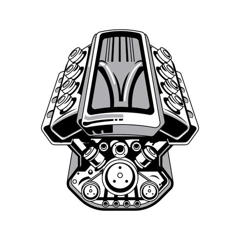 490x490 Hot Rod Engine Drawing