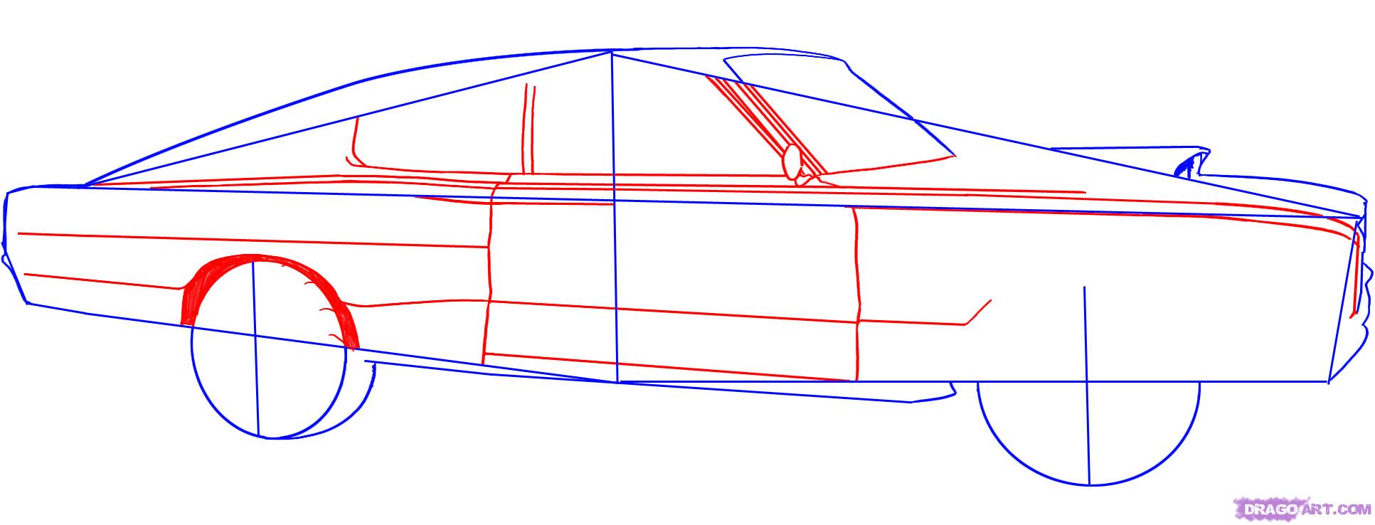1933x738 Step How To Draw A Dodge Charger Car