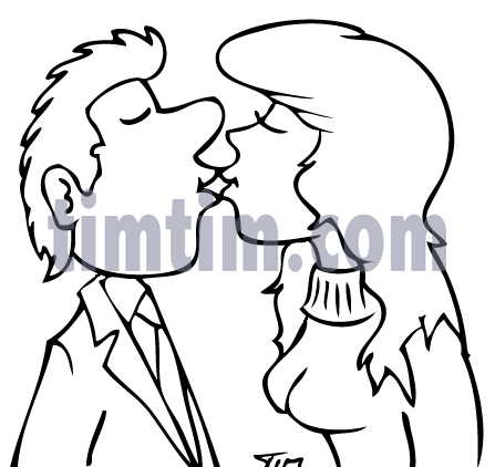 447x422 Free Drawing Of Kiss Bw From The Category Dating Love Marriage