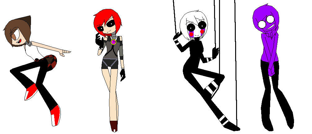 1007x435 Fnam And Girls Characters