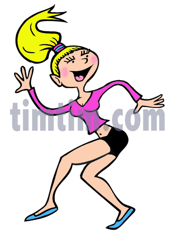 581x770 free drawing of a chorus girl from the category dance music