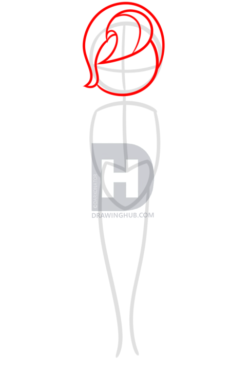 485x720 How To Draw Flora Reinhold From Professor Layton, Step