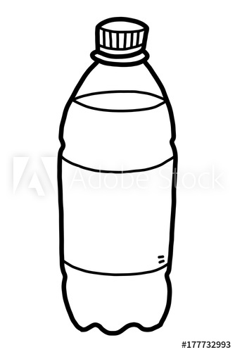 334x500 Drinking Water Bottle Cartoon Vector And Illustration, Black