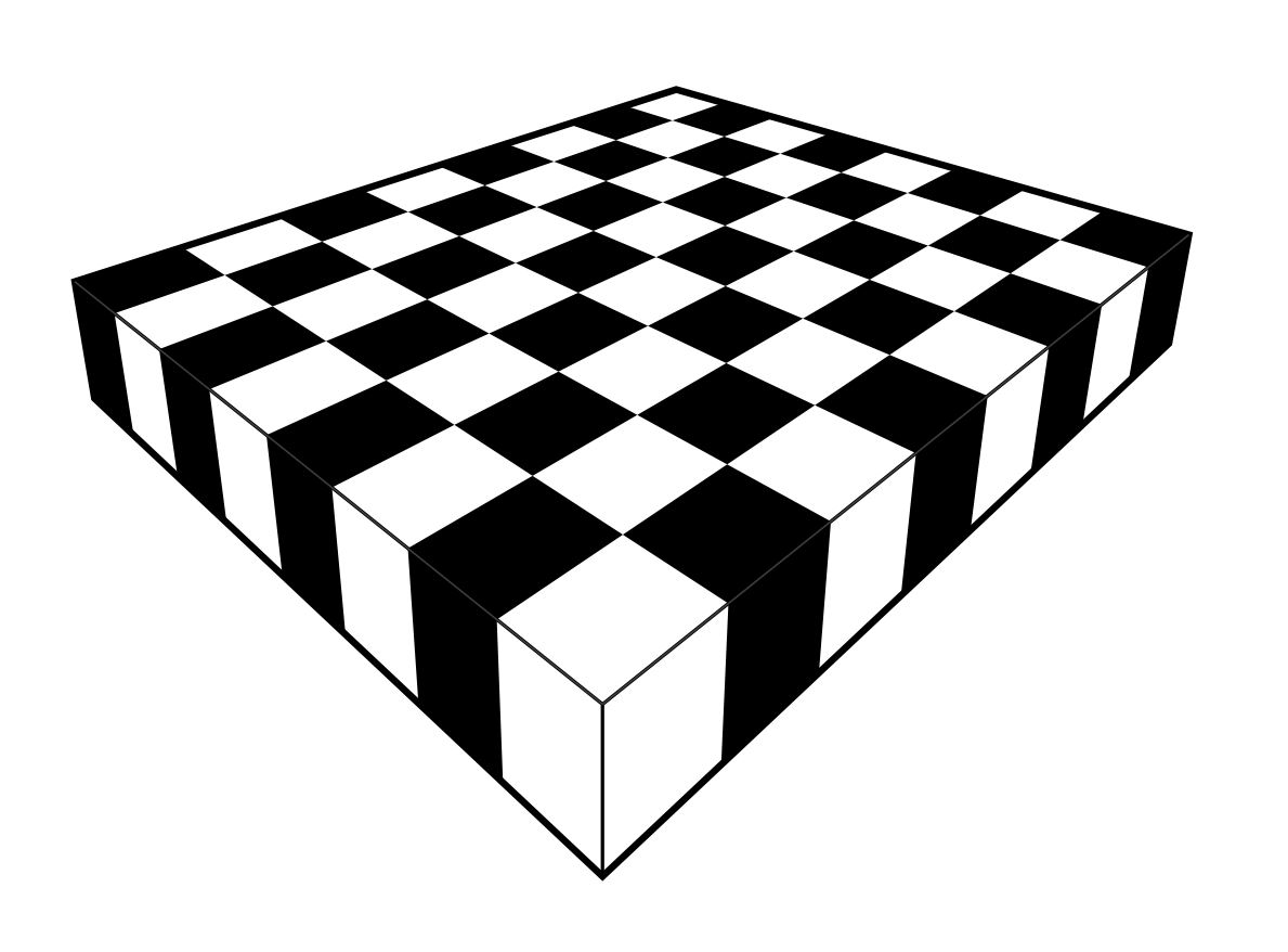 1189x878 draw a chessboard in perspective view, using straightedge only