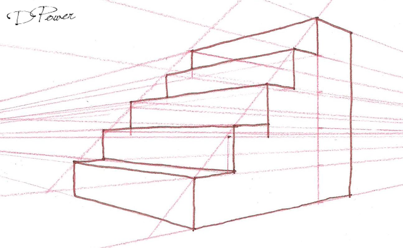 1296x799 Drawing Stairs In Point Perspective College