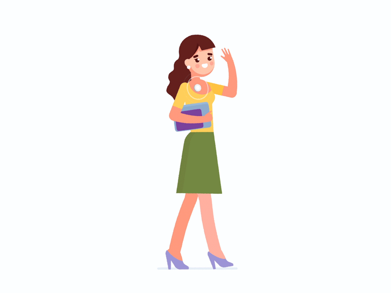 800x600 Woman Walking In Animation Character Animation