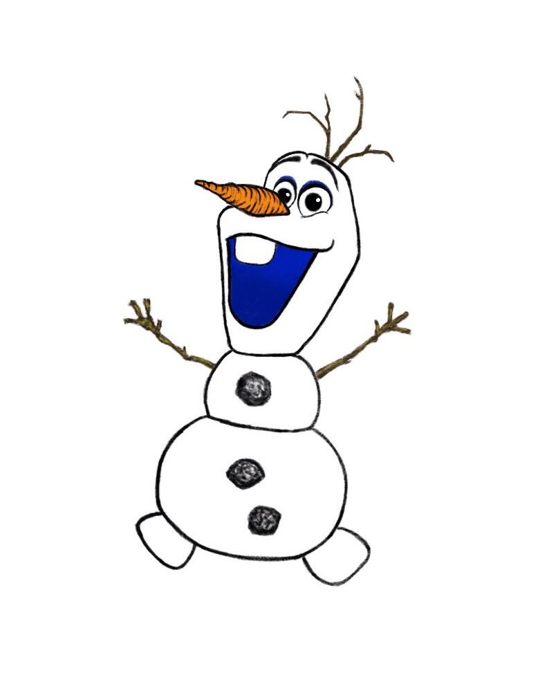 807x976 Drawing Of Olaf From The Movie Frozen