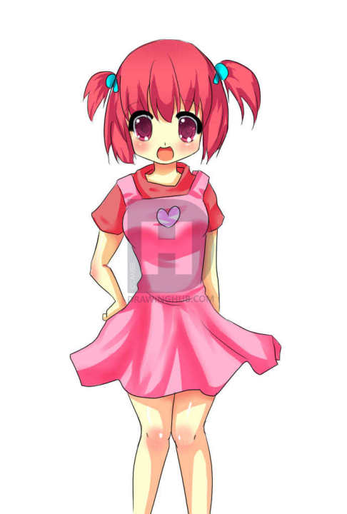 486x720 How To Draw Cute Girls, Step